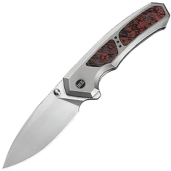 We Knife Corwyn Framelock Titanium & Lava Carbon Fiber Folding M390 Pocket Knife 240884