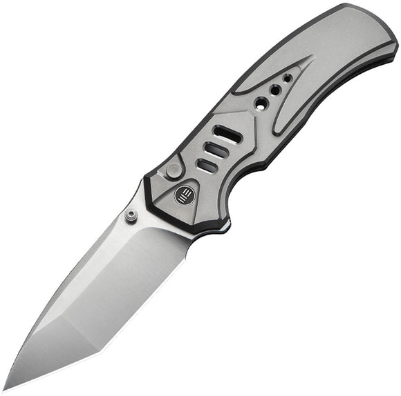 We Knife Zentron Button Lock Gray Titanium Folding Bohler M390 Pocket Knife 240942