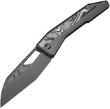 We Knife Inceptus Framelock Dark Gray Titanium & White & Black G10 Folding M390 Knife 250171