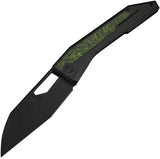 We Knife Inceptus Framelock Black Titanium & Green Carbon Fiber Folding M390 Knife 250173