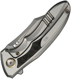 We Knife VARG Framelock Gray Titanium & Yellow Carbon Fiber Folding MagnaCut Knife 250742