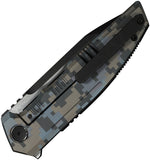 We Knife Breach LTE Framelock Pixel Pattern Titanium Folding M390 Pocket Knife 250773