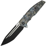We Knife Breach LTE Framelock Pixel Pattern Titanium Folding M390 Pocket Knife 250773
