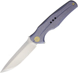 WE KNIFE Blue Satin Flipper Folding Pocket Knife S35VN - 601M