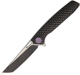 WE KNIFE CO Dragon Scale Tanto Black Titanium Framelock Folding Blade Knife 604A