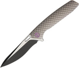 WE KNIFE CO Dragon Scale Gray Framelock Titanium Handle Folding Blade Knife 604I