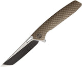 WE KNIFE CO Dragon Scale Tanto Framelock Bronze Titanium Folding Knife 604R