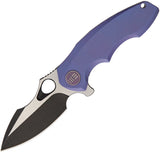 WE KNIFE Co Blue Framelock Ti Folding Pocket Knife S35VN -  605b