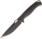 WE KNIFE 8" Fixed Black Carbon Fiber Hunting Knife Plain S35VN with Kydex Sheath - 607a
