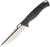 WE KNIFE 8" Fixed Black & Satin Carbon Knife S35VN with Kydex Sheath - 607B