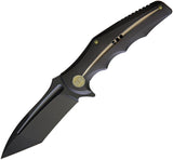 WE KNIFE CO Framelock Black SW Titanium Stainless Folding Tanto Blade Knife 608L