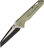 WE KNIFE 9" Green Reverse Tanto Folding Pocket Knife Black Satin S35VN - 609E