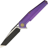 WE KNIFE Purple Tanto Flipper Folding Pocket Knife - Black Satin S35VN - 610A