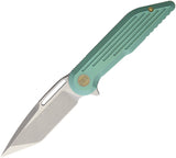 WE KNIFE 7.5" Tanto Green Flipper Folding Pocket Knife SW Bohler M390 EDC 616D