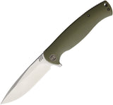 WE KNIFE Co Green Canvas G10 Folding Pocket Knife D2 Steel Satin Folder 703B