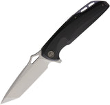 WE KNIFE 9" BLACK G10 Tanto Linerlock Flipper Folding Pocket Knife D2 - 706F