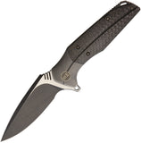 WE KNIFE Co Nitida Gray Handle Folding Knife Black SW Satin Blade Framelock 707A