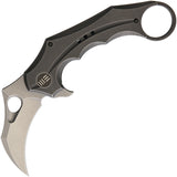 WE KNIFE 8" GRAY Karambit Hawkbill Flipper Folding Pocket Knife -  708D