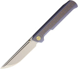 WE KNIFE Co Straight Up Blue Handle Folding Knife Satin M390 EDC Framelock 710D