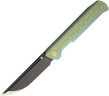 WE KNIFE Co Straight Up Green Handle Folding Knife Black M390 EDC Framelock 710E