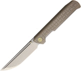 WE KNIFE CO Straight Up Framelock Bronze Titanium Handle Folding Knife 710H