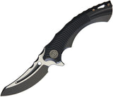 WE KNIFE CO Sea Monster Framelock Folding Blade Black Titanium Handle Knife 713D