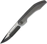 WE KNIFE Co Slipstream Gray Black Stonewash Folding Blade Titanium Knife 714B