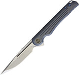 WE KNIFE CO Array Framelock Blue Titanium Handle Stainless Folding Knife 718B