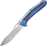 WE KNIFE CO Caliber Framelock Blue & Black Titanium Stainless Folding Knife 808A