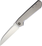 We Knife Co Wasabi Sheepsfoot Bohler M390 Gray Titanium Folding Knife 813A