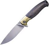 WE Knife Co. Deacon Framelock M390 Gold Titanium/CF Folding Pocket Knife 901C