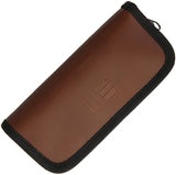 WE KNIFE Co Folding Knives Brown Zipper Knife Sheath Leather Pouch A04