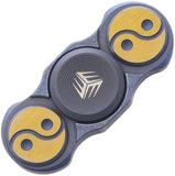 WE KNIFE Fidget Spinner Yin Yang Blue Titanium Hand Top Ceramic 2" - S01A