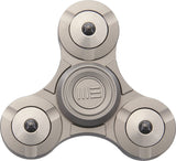 WE KNIFE Fidget Tri Spinner Gray Titanium Hand Top Ceramic Ball Bearing 2" - S02C