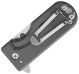 Wesn Goods Microblade Framelock White G10 & Gray Titanium Folding D2 Steel Pocket Knife N0153