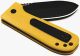 Wesn Goods Allman Linerlock Yellow G10 Folding CPM-S35VN Pocket Knife N0416