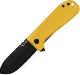 Wesn Goods Allman Linerlock Yellow G10 Folding CPM-S35VN Pocket Knife N0416