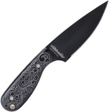 Whiteknuckler Brand Classic M3 Argento Black Aluminum 154CM Fixed Blade Knife 3090101