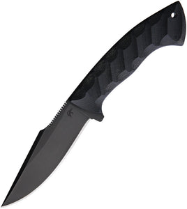 Winkler Pathfinder Black Sculpted Micarta 80CrV2 Fixed Blade Knife w/ Sheath 041