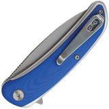 WONITAC Linerlock Blue G10 Folding 14C28N Sandvik Pocket Knife T2513