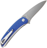 WONITAC Linerlock Blue G10 Folding 14C28N Sandvik Pocket Knife T2513