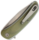 WONITAC Linerlock Green Micarta Folding 14C28N Sandvik Pocket Knife T2514