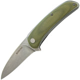 WONITAC Linerlock Green Micarta Folding 14C28N Sandvik Pocket Knife T2514