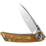 WIN+ Linerlock Yellow PEI Ultem Folding 14C28N Sandvik Pocket Knife K3610PY