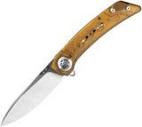 WIN+ Linerlock Yellow PEI Ultem Folding 14C28N Sandvik Pocket Knife K3610PY