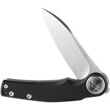 WIN+ Linerlock Black G10 Folding D2 Steel Drop Point Pocket Knife K3618GB