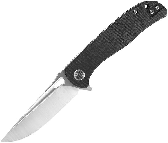 WIN+ Linerlock Black Micarta Folding D2 Steel Drop Pt Pocket Knife K3898MB