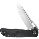 WIN+ Linerlock Black Micarta Folding D2 Steel Drop Pt Pocket Knife K3898MB