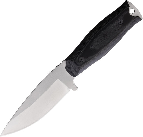 WildSteer Kastor Black Smooth Micarta 14C28N Steel Fixed Blade Knife KAS0113