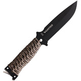 WildSteer KRS Survival Camo Cord Wrapped 14C28N Fixed Blade Knife KRS3111